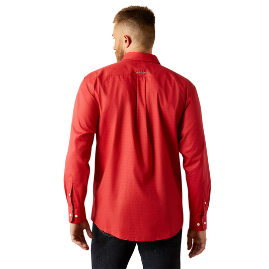 Ariat Mens Wrinkle Free Dangelo Classic Fit Long Sleeve Shirt - Red