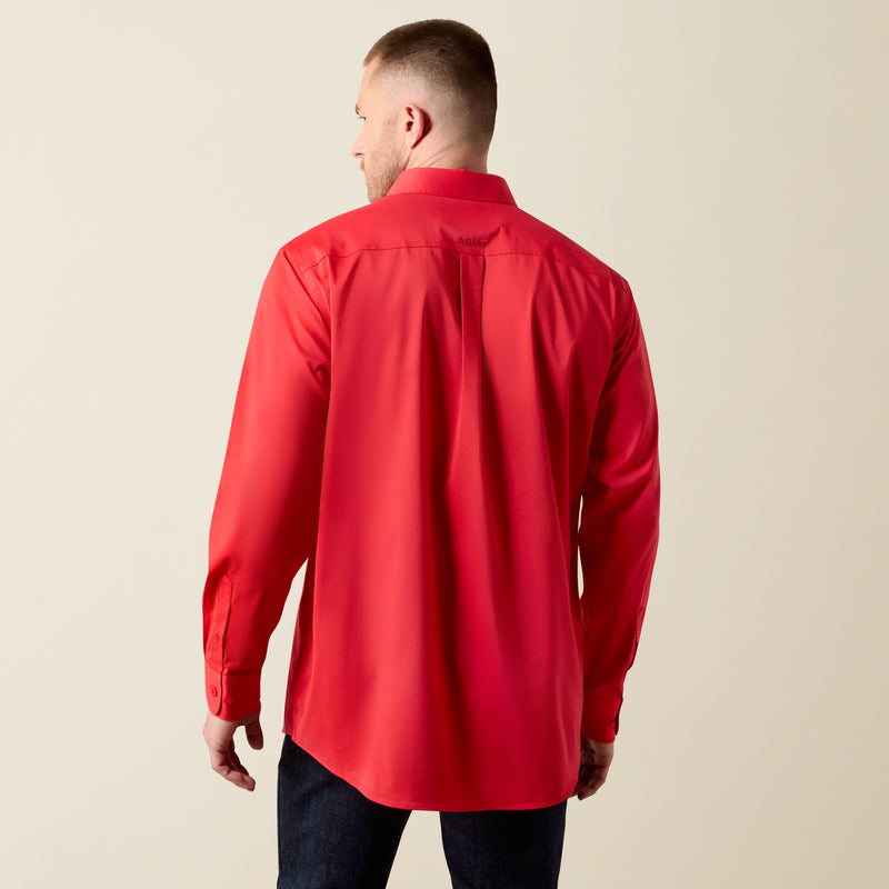 Load image into Gallery viewer, Ariat Mens Everything Classic Fit Long Sleeve Solid Shirt - Scarlet Red
