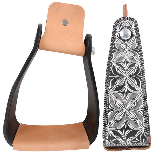 Cashel Engraved Slanted Stirrups - 3