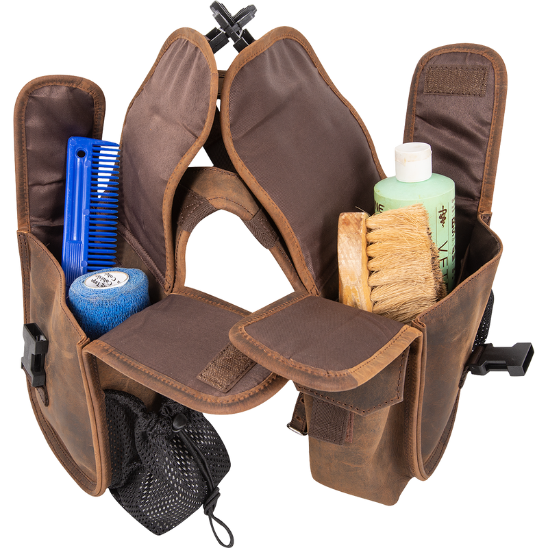 Load image into Gallery viewer, Cashel Distressed Leather Horn Bag
