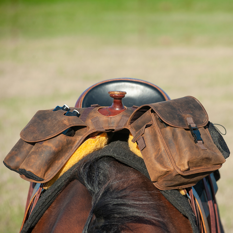 Load image into Gallery viewer, Cashel Distressed Leather Horn Bag
