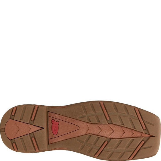 Justin 11” Stampede Rush Water Buffalo Square Toe Work Boot - Hickory Brown