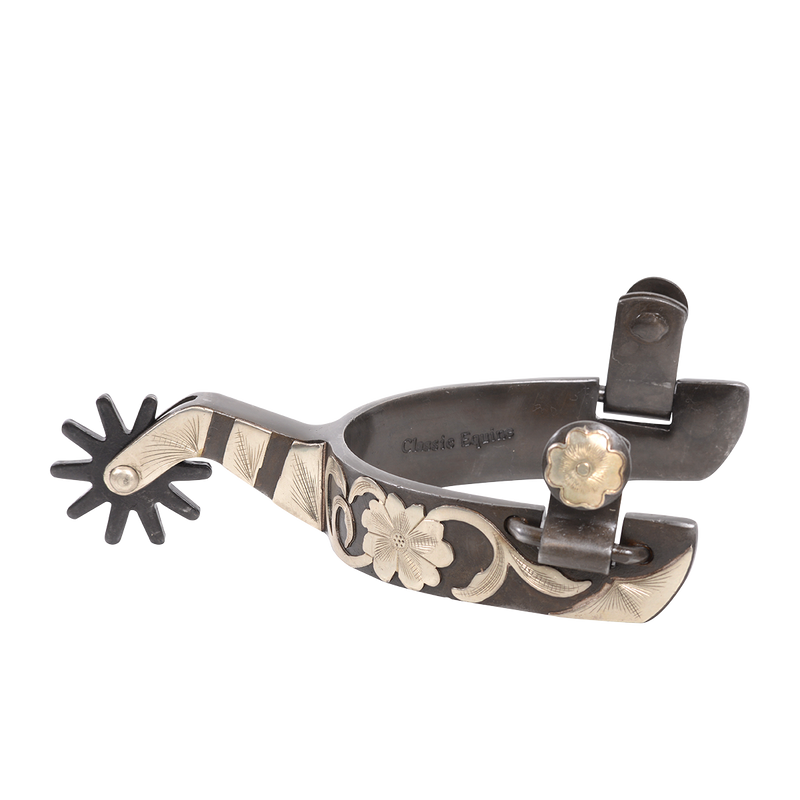 Load image into Gallery viewer, Classic Equine Flower Cutter Spurs
