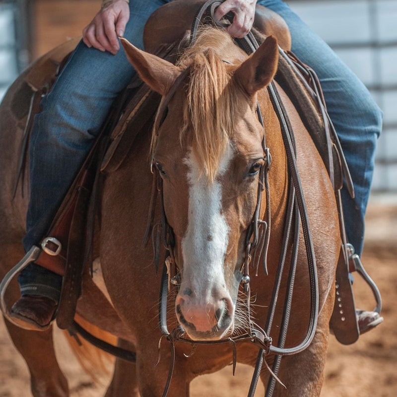 Load image into Gallery viewer, Martin Light Latigo Double &amp; Stitched Split Reins - 5/8"
