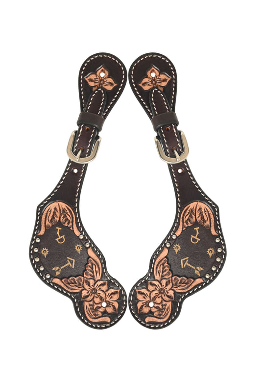 Rafter T Signature Inlay Spur Straps - Womens
