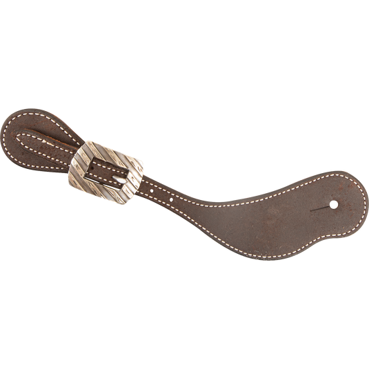 Martin Chocolate Roughout Bandera Buckle Cowboy Spur Straps
