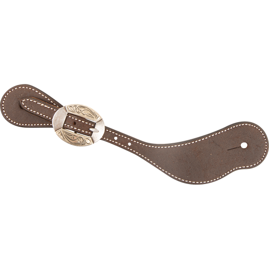 Martin Chocolate Roughout Canyon Buckle Cowboy Spur Straps