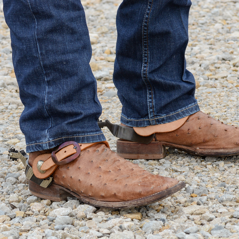 Load image into Gallery viewer, Martin Natural Roughout Cart Buckle Cowboy Spur Straps
