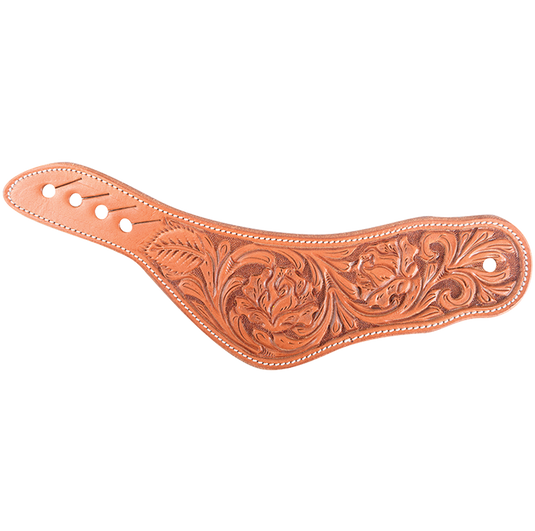Martin Skirting Rose Tooled Dove Wing Spur Straps