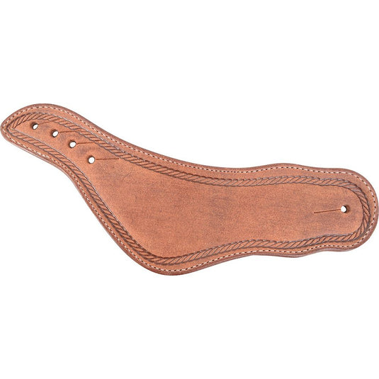 Martin Natural Roughout Dove Wing Spur Straps with Rope Border