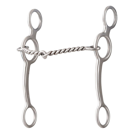 Classic Equine BitLogic Stainless Steel Ring Gag Twisted Wire Snaffle Bit