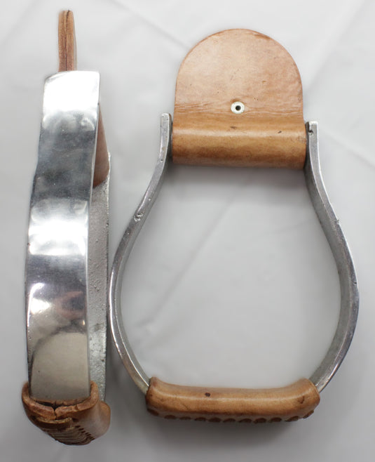 ST Rawhide Flat Bottom Oxbow Stirrups - 1