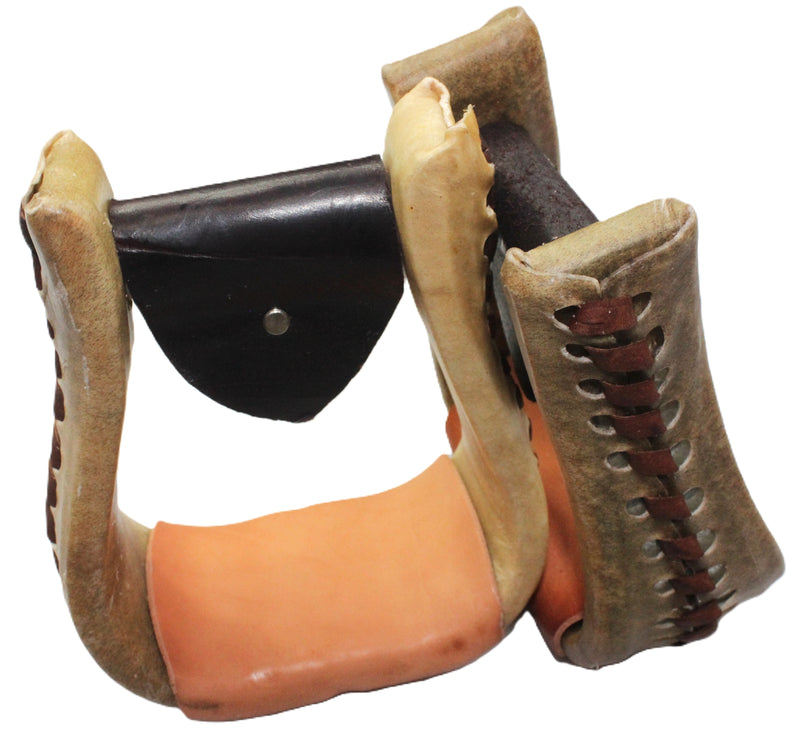 Load image into Gallery viewer, ST Rawhide Bell Bottom Stirrups - 3"

