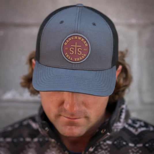 STS Red Ruber Patch Ball Cap - Charcoal/Black