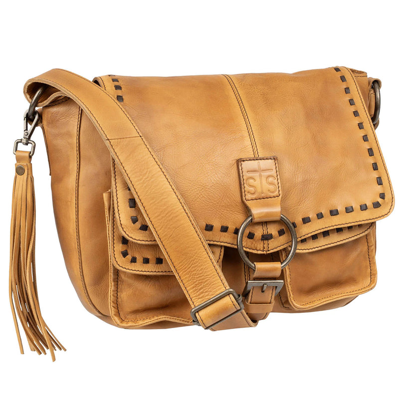 Load image into Gallery viewer, STS Bandera Saddle Hobo Bag- Tan
