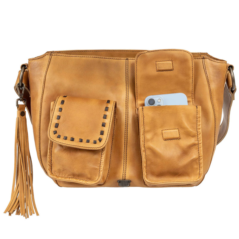Load image into Gallery viewer, STS Bandera Saddle Hobo Bag- Tan
