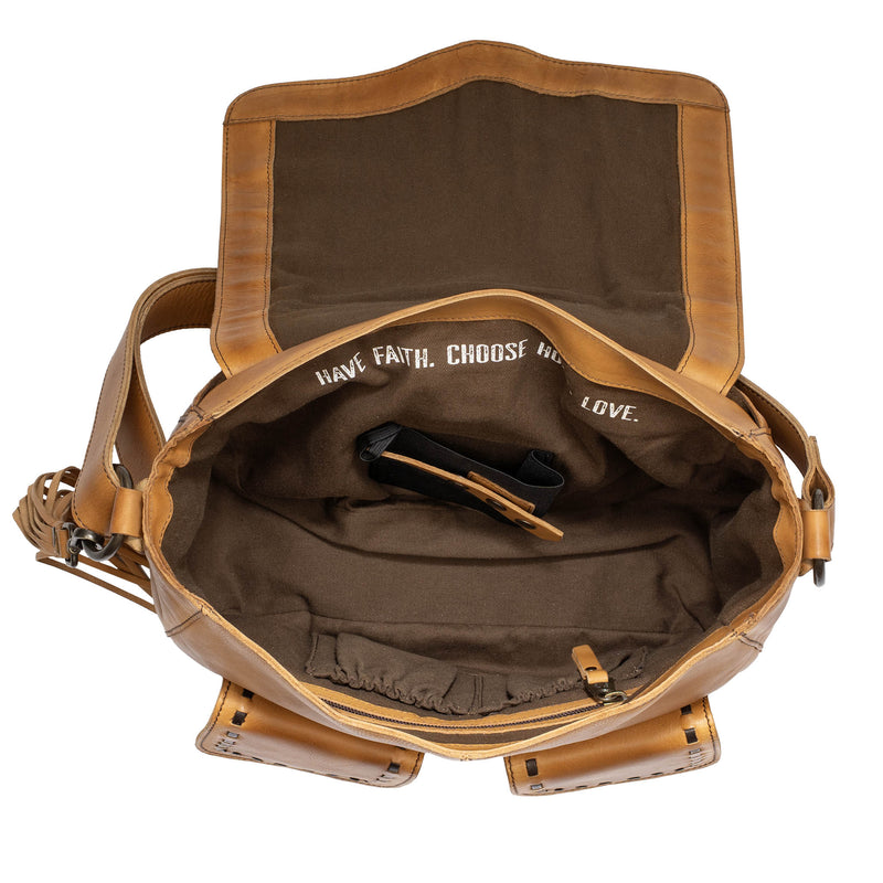 Load image into Gallery viewer, STS Bandera Saddle Hobo Bag- Tan
