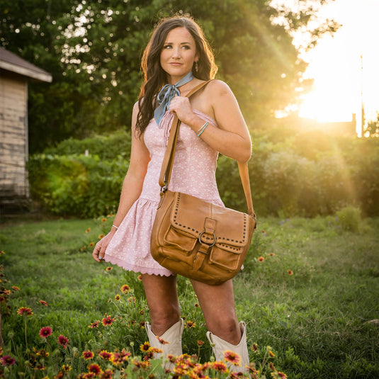STS Bandera Saddle Hobo Bag- Tan