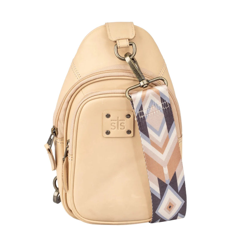 Load image into Gallery viewer, STS Basic Bliss Buckskin Sojourner Sling Bag
