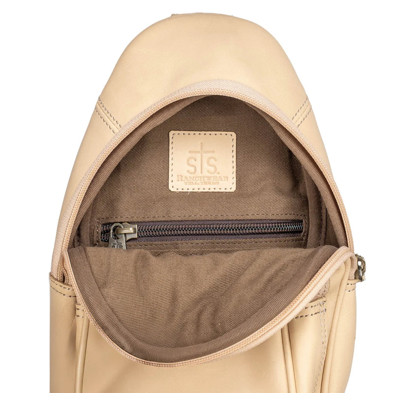 Load image into Gallery viewer, STS Basic Bliss Buckskin Sojourner Sling Bag
