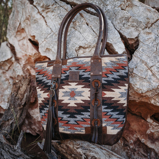 STS Guadalupe Palomino Tote Purse - Serape