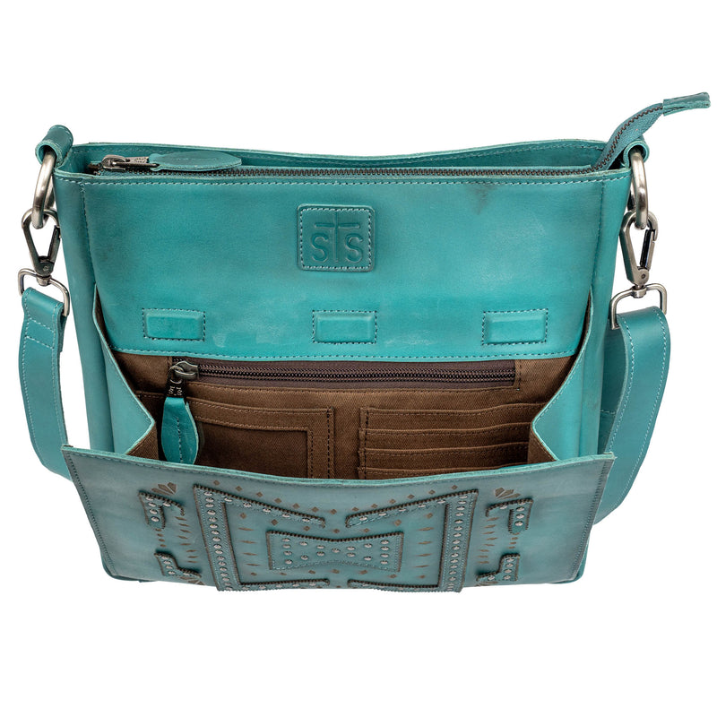 Load image into Gallery viewer, STS Wayfarer Olivia Crossbody Purse - Turquoise
