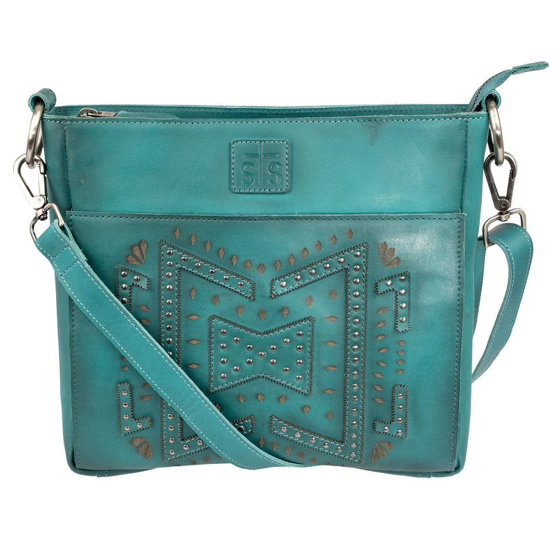 Load image into Gallery viewer, STS Wayfarer Olivia Crossbody Purse - Turquoise
