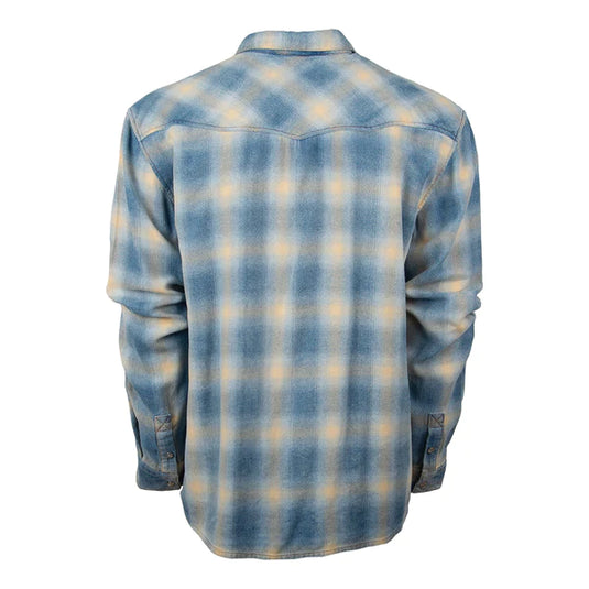 STS Mens Plaid Flannel Long Sleeve Pearl Snap Shirt - Merritt