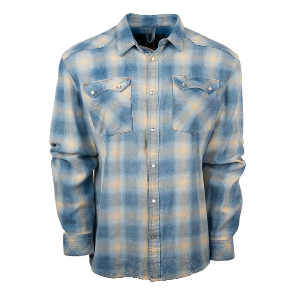 Load image into Gallery viewer, STS Mens Plaid Flannel Long Sleeve Pearl Snap Shirt - Merritt
