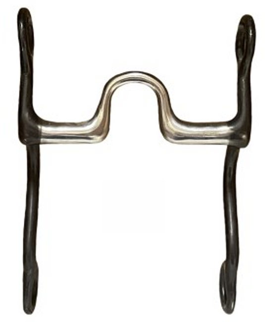 Dutton Long Calvary Shank Medium Round Port Larger Bars Solid Jaw Bit
