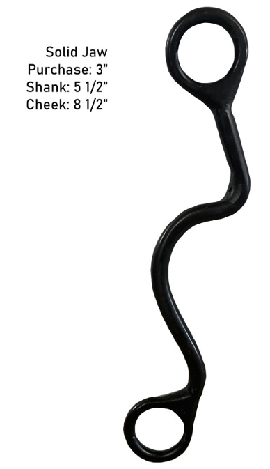 Load image into Gallery viewer, Dutton Long Calvary Shank Low Medium Round Port Solid Jaw Bit
