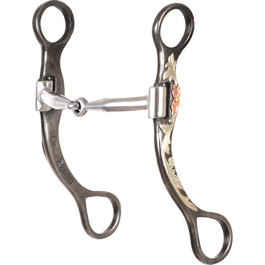 Classic Equine BitLogic Browned Iron Smooth Snaffle Bit