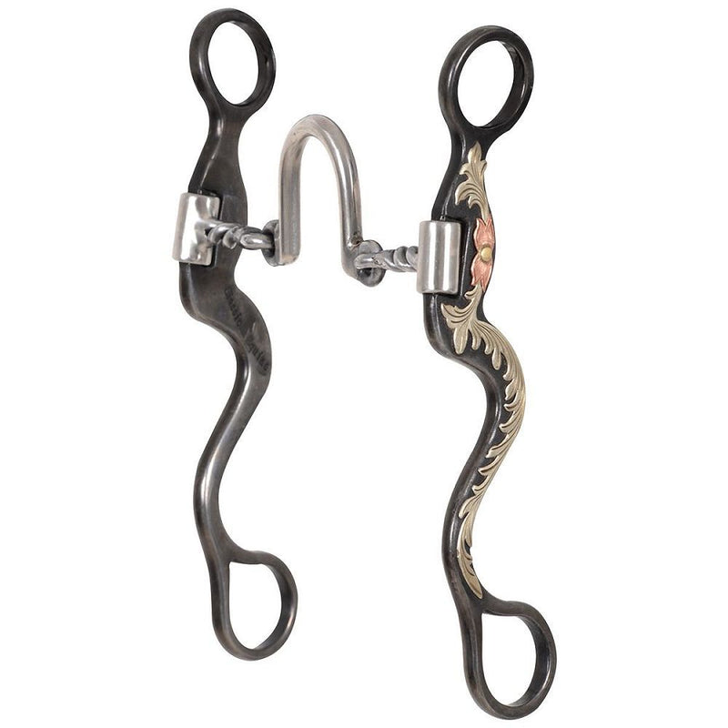 Load image into Gallery viewer, Classic Equine BitLogic Browned Iron Cavalry Ported Twisted Wire Bit
