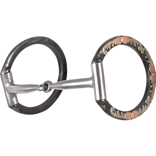 Classic Equine Tool Box Blued Iron D-Ring Smooth Snaffle Bit