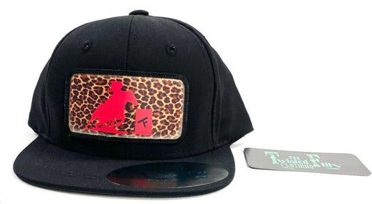 Twisted Filly Toddler Hot Pink Cheetah Barrel Racer Patch Ball Cap - Black