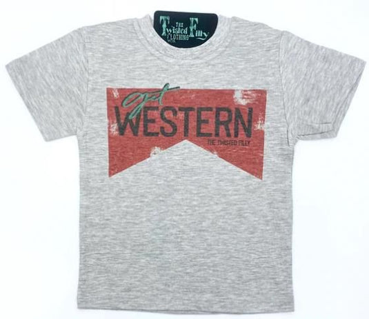 Twisted Filly Get Western Tee Shirt - Gray