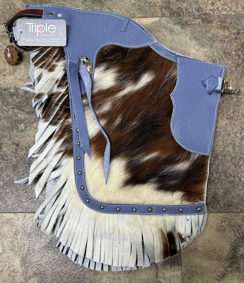 Load image into Gallery viewer, Kids Cowhide Chinks with Dots
