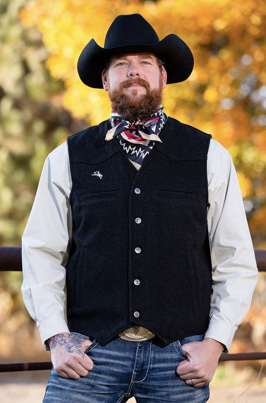 Wyoming Traders Wyoming Wool Vest - Black