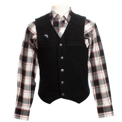 Load image into Gallery viewer, Wyoming Traders Youth Wyoming Wool Vest - Black
