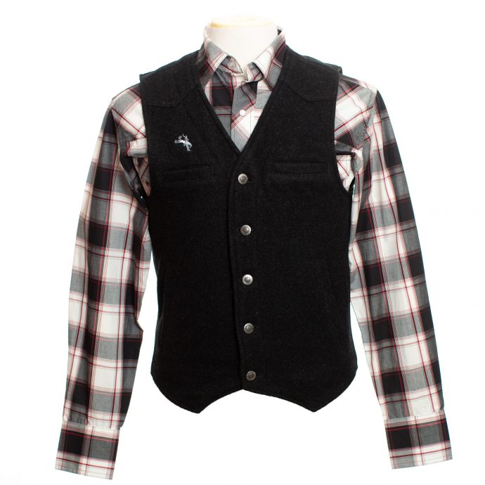 Load image into Gallery viewer, Wyoming Traders Wyoming Wool Vest - Black
