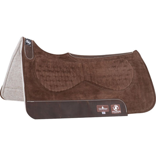 Classic Equine Zone Suede/Felt Pad - Chocolate - 3/4”