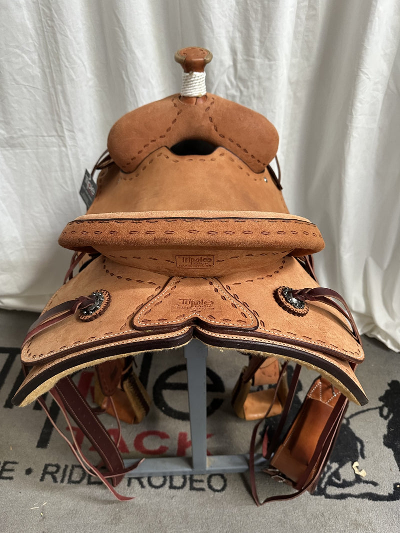 Load image into Gallery viewer, Triple R Modified Association Rancher Saddle 14.5"
