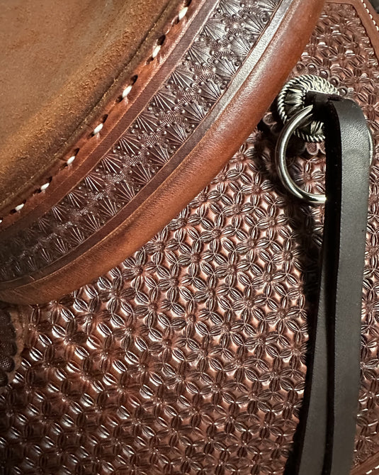 Martin Saddlery Chestnut Cowboy Rancher Saddle 15.5"