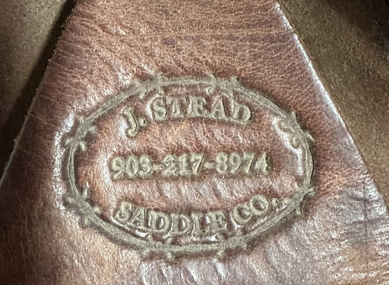 Load image into Gallery viewer, Used J. Stead 1/2 Basket Team Roper Saddle 14"
