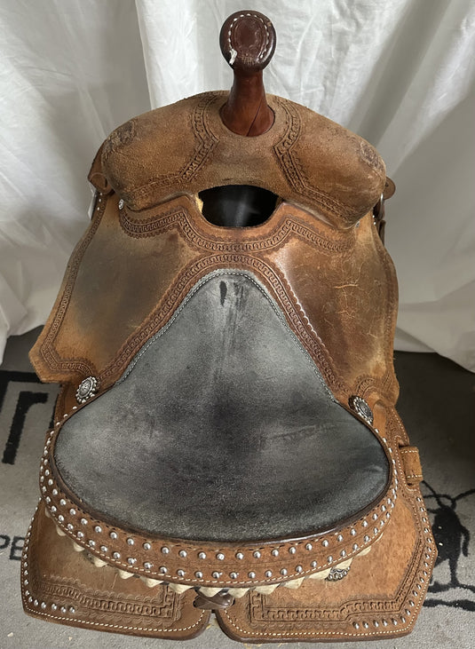 Used Scott Thomas Border Barrel Saddle 14.5"