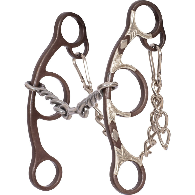 Load image into Gallery viewer, Classic Equine Sherry Cervi Diamond Short Shank Twisted Wire Dogbone Bit
