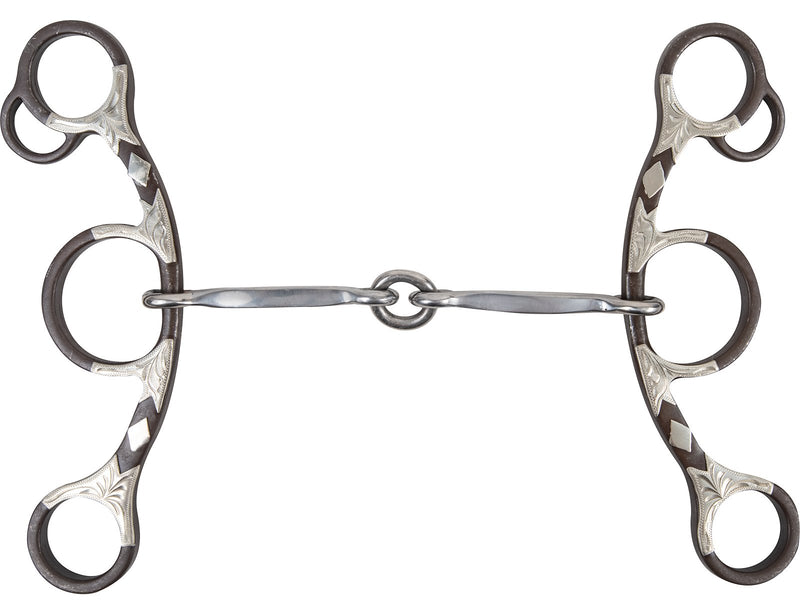 Load image into Gallery viewer, Classic Equine Sherry Cervi Diamond Short Shank O-Ring Square Snaffle Bit
