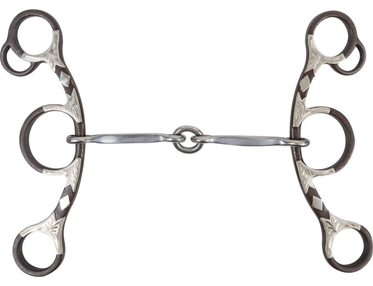 Classic Equine Sherry Cervi Diamond Short Shank O-Ring Square Snaffle Bit