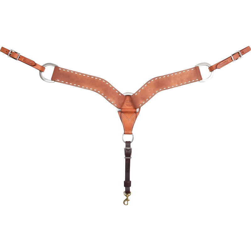 Load image into Gallery viewer, Martin Chestnut Roughout Buckstitch Stamp Breast Collar - 2-3/4"
