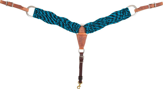 Martin Colored Mohair Breast Collar - Turquoise/Black - 3